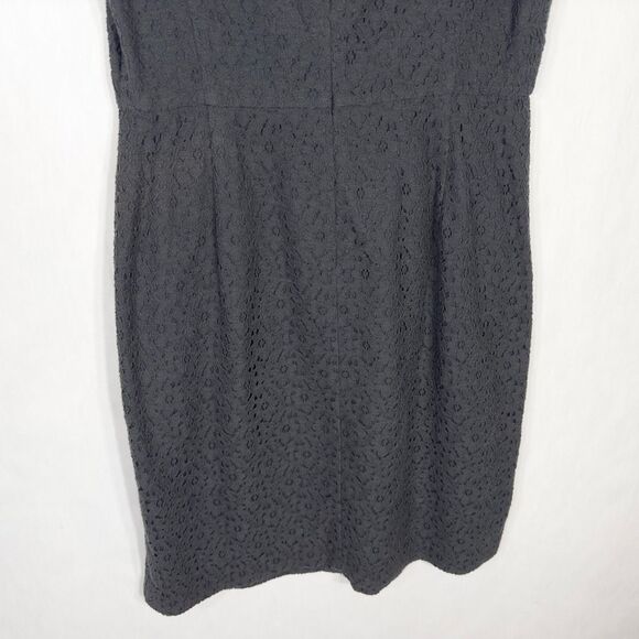 Brooks Brothers Size 8 Dress Black Lace Lined Shift Sleeveless Knee Length 446 - Picture 6 of 8